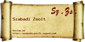 Szabadi Zsolt névjegykártya